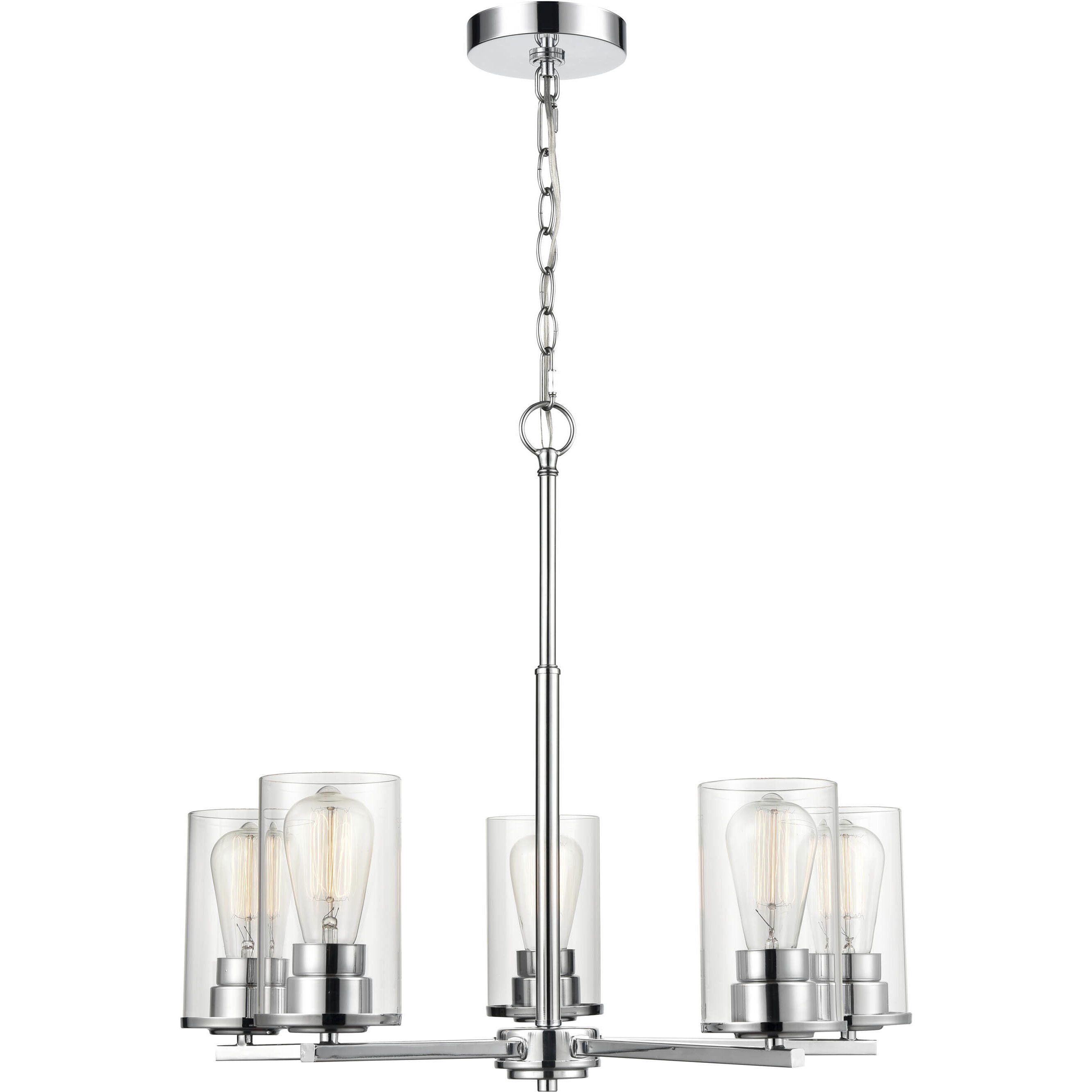Verlana 5 Light 24 inch Chrome Chandelier Ceiling Light